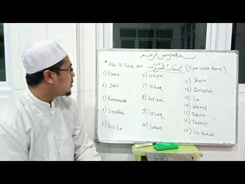 Nama-Nama Sifat Huruf Hijaiyah