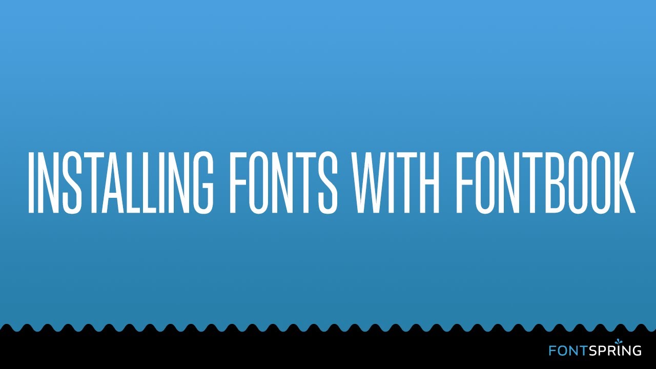 Installing Fonts With Fontbook