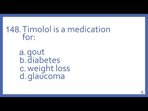 Top 200 Drugs Practice Test Question - Timolol is a medication for: