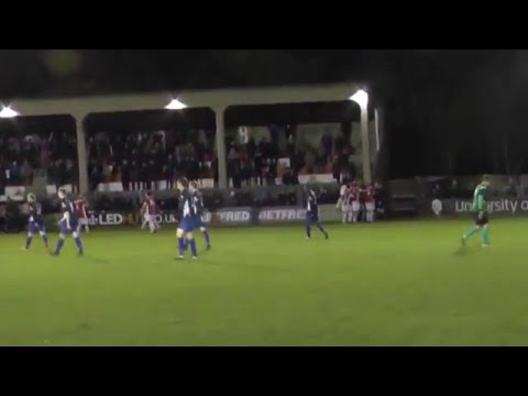 Gareth Seddon scores 2nd goal for Salford City 3 v 1 Ashton United 93" .