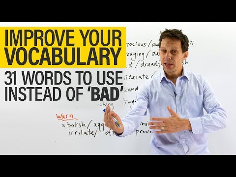 語彙力。BAD」の代わりに使う31の単語を学ぶ (Vocabulary: Learn 31 words to use instead of 'BAD')