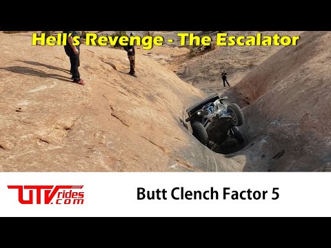 UTV Ride - Can-Am XRC up the Escalator on Hell's Revenge in Moab