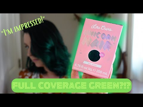 Lime Crime Unicorn Hair in Sea Witch | Full GREEN Hair...