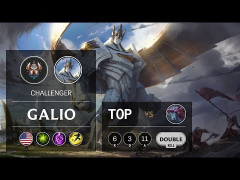 Galio Top vs Cho'Gath - NA Challenger Patch 9.24