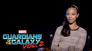 Zoe Saldana on Marvel Studios Guardians of the Galaxy Vol. 2