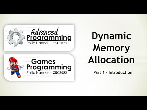 Week 15 - CSC2021 - C++ - Dynamic Memory Allocation -1- Introduction