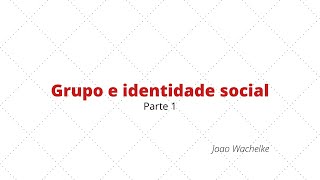 [Curso básico de psicologia social, por Joao Wachelke]: Grupos e identidade social - Parte 1.