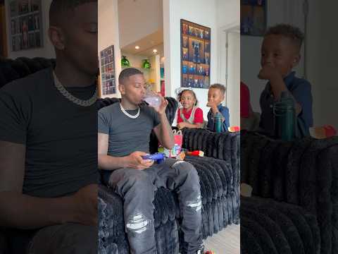 Londyn and Mj Gives Dad Toilet Water #shorts