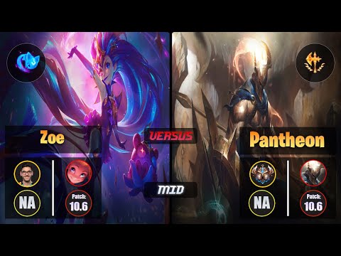 Nisqy ZOE (Mid) [Summon Aery] VS PANTHEON - Challenger NA Patch 10.6