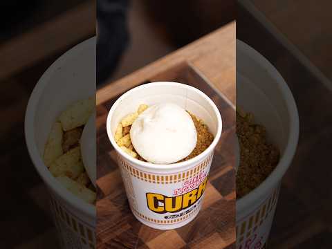 Curry Cup Noodles with Mochi Ice Cream #food