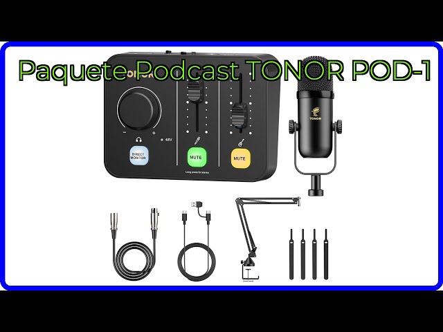 Vídeo relacionado con TONOR Paquete Equipos de Podcast, Mezclador con Micrófono Dinámico y Mic Brazo, Micrófono XLR con Interfaz Audio de Estudio, Soporte Microfono Mesa, Pack Todo en Uno para Streaming/Grabación, POD-1