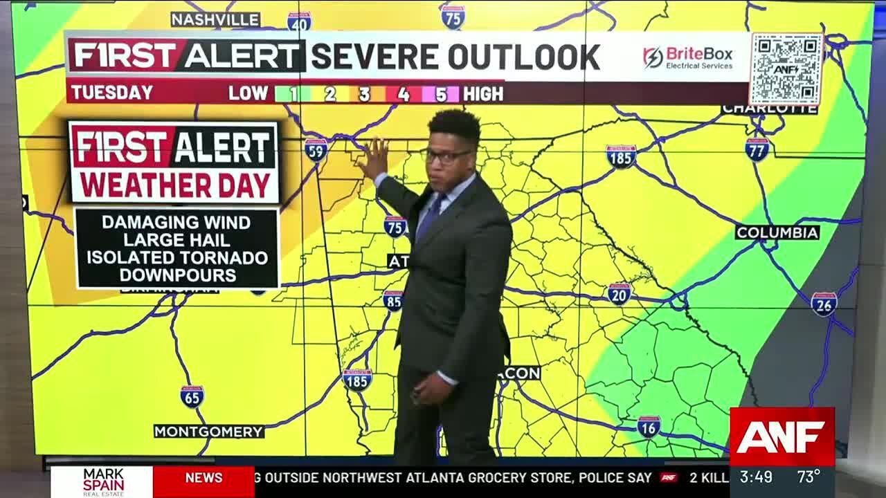 First Alert | Strong to severe storms possible tomorrow night