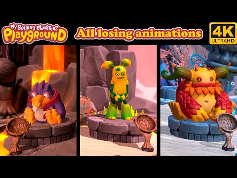 My Singing Monsters Playground - All Losing Animations 4k