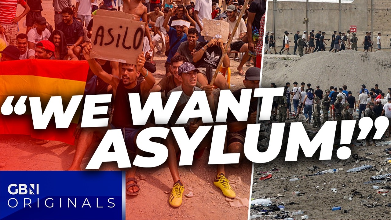 Video: Hundreds protest in Ceuta for asylum after late-July mass crossing from Morocco