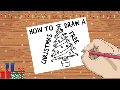 How to Draw a Christmas Tree | Easy Christmas Art Tutorial for Kids | Christmas Season | Twinkl