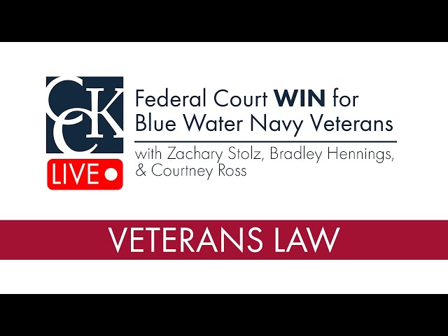 BREAKING: Federal Court rules Blue Water Navy Veterans Eligible for Agent Orange Benefits (2019)