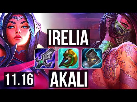 IRELIA vs AKALI (TOP) | 3.3M mastery, 900+ games, Legendary, 10/3/7 | BR Master | v11.16