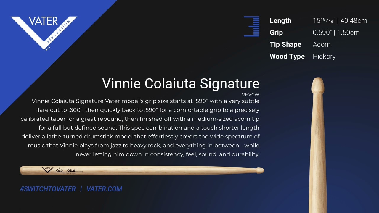 Vater Vinnie Colaiuta Signature Model (VHVCW)