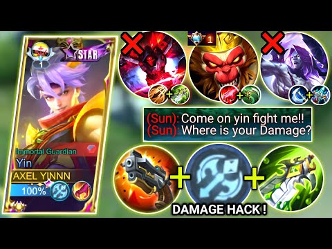 YIN PAINTED SKIN IS HERE 😍 | YIN VS HYPER SUN & PRO ARGUS IN SIDELANE | BEST BUILD & EMBLEM | MLBB