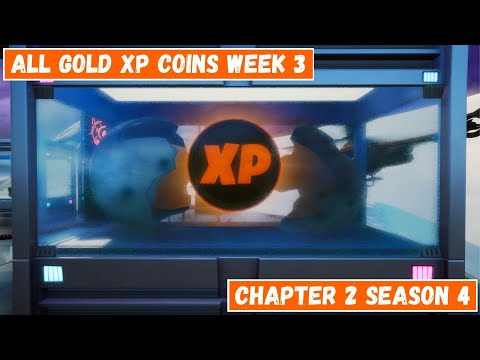 All Gold XP Coins Locations Week 3! - Good as Gold Punch Card Fortnite Chapter 2 Season 4