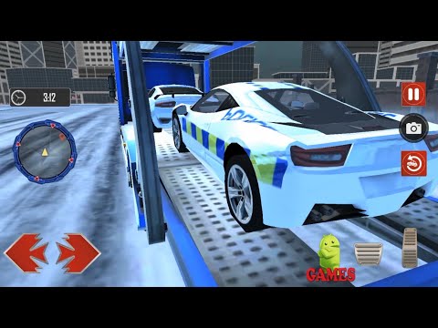 Us Police Cop Car Transporter Truck gameplay / Police Car Simulator - Android/IOS game