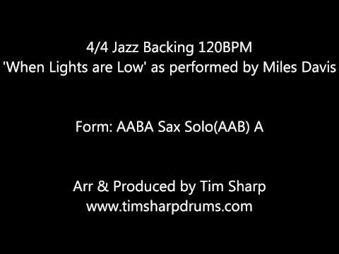 Thumbnail for 4/4 Drumless Backing Track 'When Lights are Low' - Playalong by Head, Miles Davis