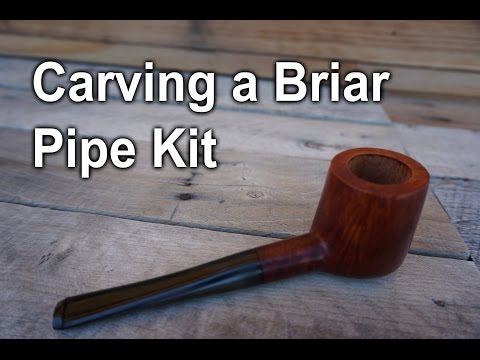 Carving a briar pipe kit
