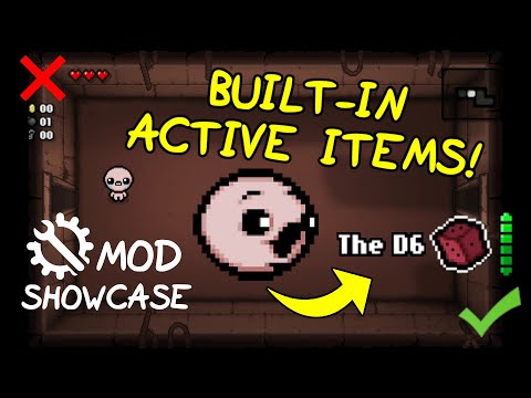 Built-in Active Items on Regular Characters! - Mod Showcase (Repentance)