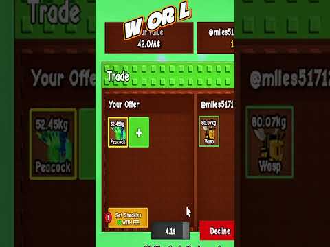 Trading Peacock for Titanic Wasp W or L | Grow a Garden #shorts #growagarden #roblox #shortsfeed