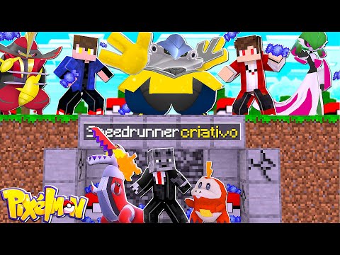 Minecraft Pixelmon Manhunt (1 Speedrunner VS 1 Caçadores) mas TENHO Pokemon do CRIATIVO