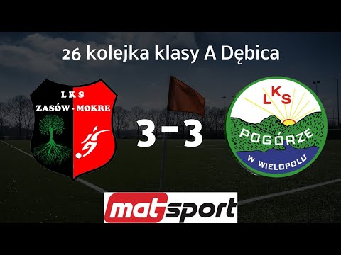 LKS Zasów-Mokre - Pogórze Wielopole Skrz 3-3 25.04.2021 klasa A Dębica