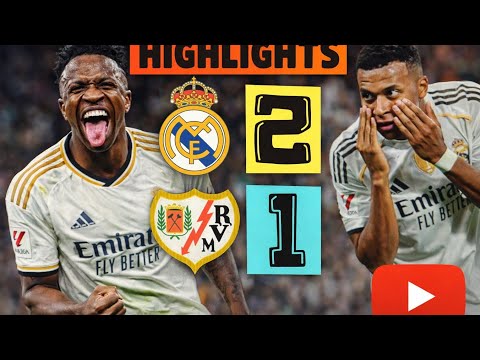 Real Madrid vs Rayo Vallecano 2–1 | Match Highlights | 🪄Vinícius Jr 🔥| Football highlights and Goals