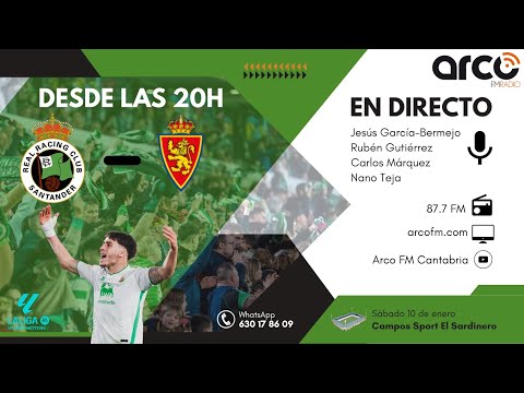 🔴RACING - ZARAGOZA  [EN DIRECTO] ⚽10.01.2026