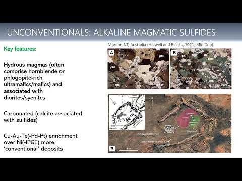 David Holwell. Unconventional magmatic sulfide systems: in search of the next Ni-Cu-Co-PGE discovery