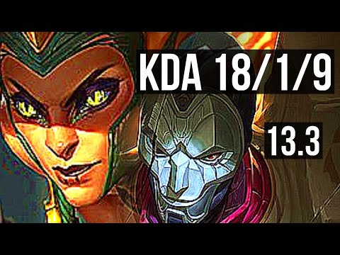 CASSIOPEIA & Pyke vs JHIN & Senna (ADC) | 18/1/9, Legendary, 1.5M mastery | EUW Diamond | 13.3