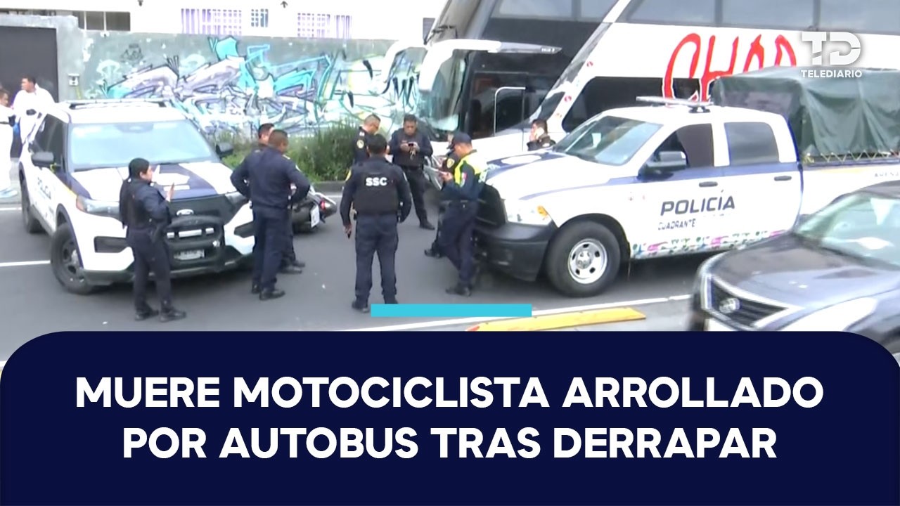 Muere motociclista tras derrapar en Río Churubusco, Iztacalco; así fue embestido por un autobús