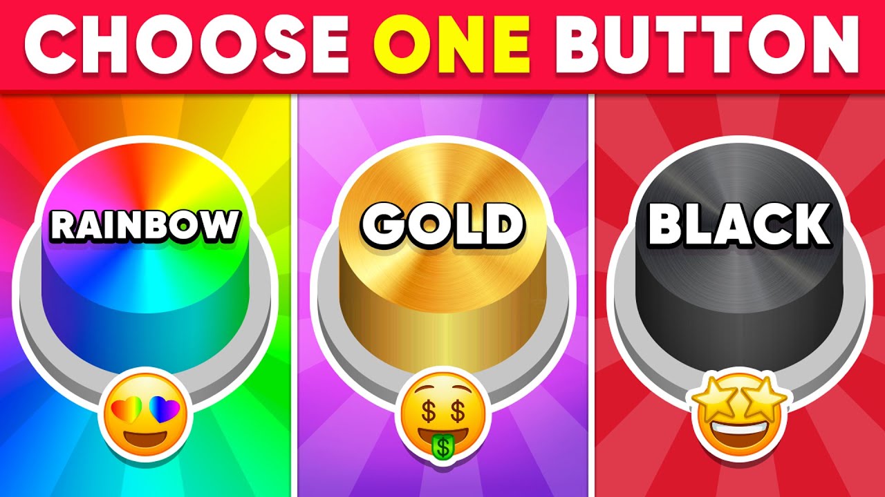 Choose One Button! Rainbow, Gold or Black Edition 🌈⭐️🖤 Fox Quiz