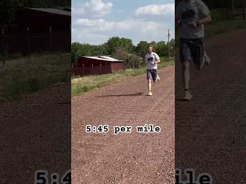 Comparing different running paces. 7:45 vs 5:45 per mile pace or about 4:50 vs 3:34 per kilometer