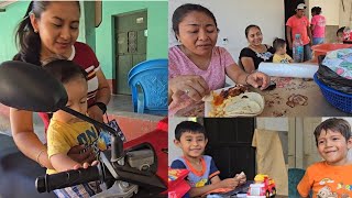 El hijo de Ofelia esta creciendo. María nos invitó a un almuerzo
