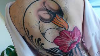 Swan Part 3 Tattoo Time lapse