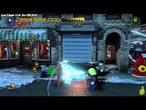 Lego Marvel Avengers: Lvl 9 / Ready A.I.M. Fire FREE PLAY (All Collectibles) - HTG