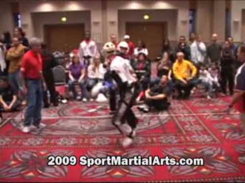 Alex Lane v David Muhammad - Men's light MW point sparring - 2009 Amerikick Internationals