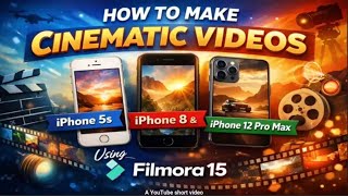 How to make cinematic videos with the iPhone 5s, iPhone 8, and the iPhone 12 ProMax using Filmora 15