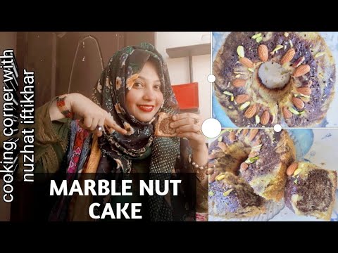 Marble nut cake recipe by Cooking corner with nuzhat iftikhar#dailyvideo#youtube#happycookingtoyou