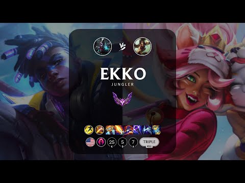 Ekko Jungle vs Nidalee - NA Master Patch 13.13