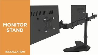 How to Install Economical Double Joint Articulating Steel Monitor Stand -LDT12-T024N