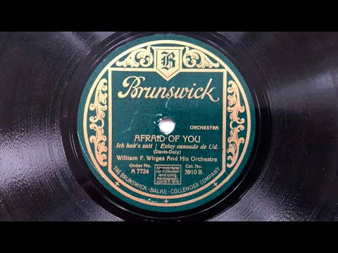 WILLIAM F. WIRGES 'G' Take: Afraid Of You - Laugh, Clown, Laugh 1928 NYC Danceband