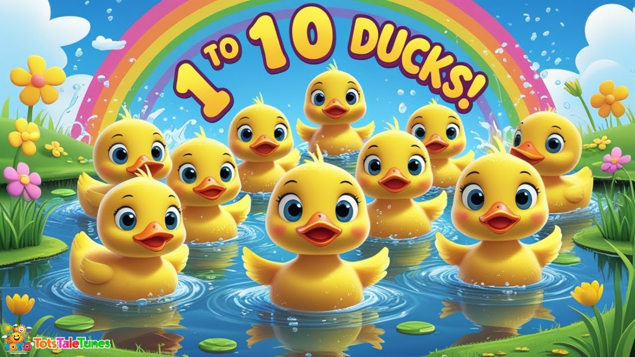 Count the Ducks 1 to 10 🦆 | Counting Song for Kids | Numbers Song | TotsTaleTunes