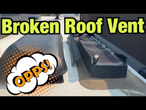 Broken RV fridge roof vent | How to replace DIY | Class C RV Roof Maintenance and Repair