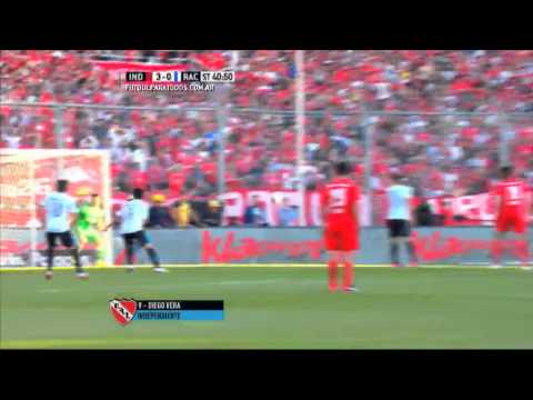 Gol de Vera. Independiente 3 - Racing 0. Fecha 24. Primera División 2015. FPT.